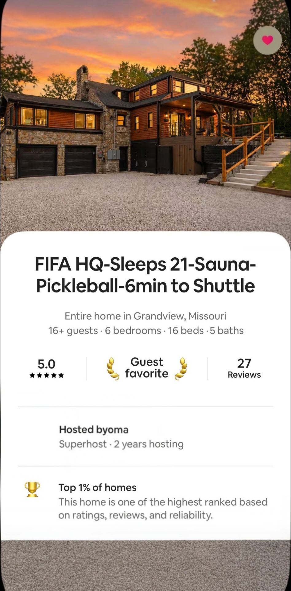 FIFA HQ — Sleeps 21 — Sauna — Pickleball — 6min to Shuttle — Airbnb listing in Entire home in Grandview, Missouri